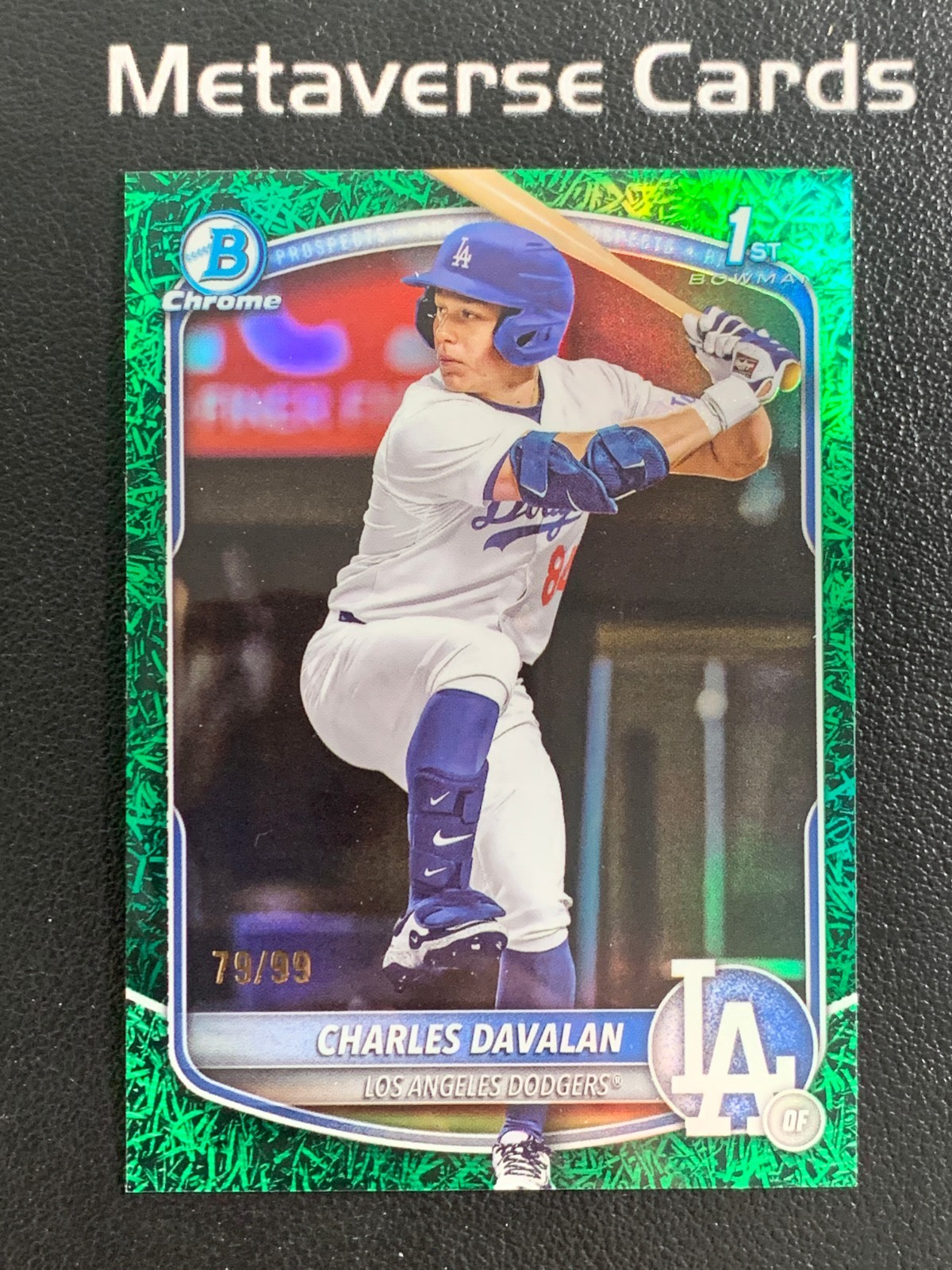 2025 Bowman Chrome Draft 1st Charles Davalan Green Grass Refractor /99