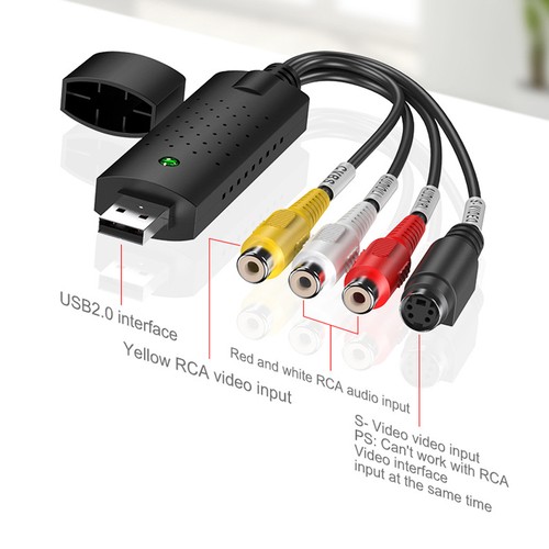 VHS To Digital Converter USB 2.0 Video Converter Audio Capture Card VHS Box BT5 - Afbeelding 4 van 12