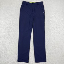 Under Armour Golf Pants Kids Boys Large Navy Blue Adjustable Waist Performance