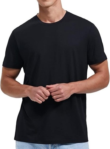 Men’s Plain Cotton Crew Neck T‑Shirt 100% Cotton Casual Tee Sizes S–2XL - Picture 2 of 6
