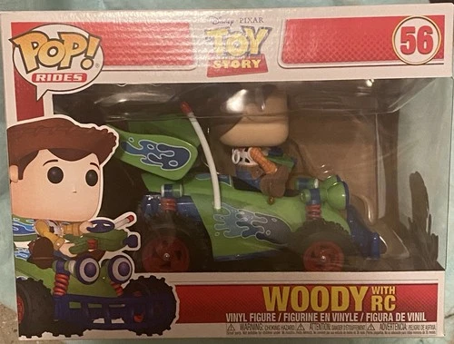 New Original Packaging Disney Pixar Toy Story Woody With RC Pop Rides Number 56