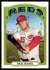 2021 TOPPS HERITAGE BASEBALL CARD NICK SENZEL #672 CINCINNATI REDS 6523