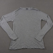Vintage Duofold Base Layer Shirt Men Large Stretch Gray Base Pullover