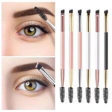 Double Head Eyebrow Eyelash Brush Artificial Fiber Professional Makeup Tool