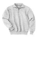 Jerzees Super Sweats NuBlend 1/4-Zip Sweatshirt (4528M),Medium, Ash Grey