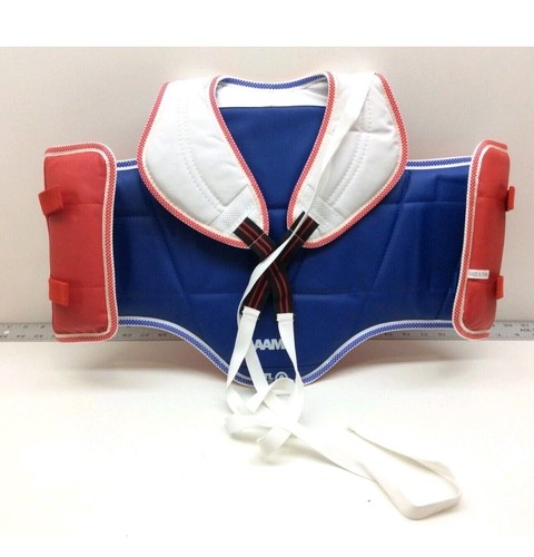AAMA Solid Reversible Olympic Style Taekwondo Chest Guard Protector Size #2