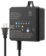 60W 120V AC to 12V DC Outdoor Low Voltage Transformer with Timer and Photocel...