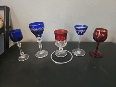 Set of 5 Different Cordials Glasses 