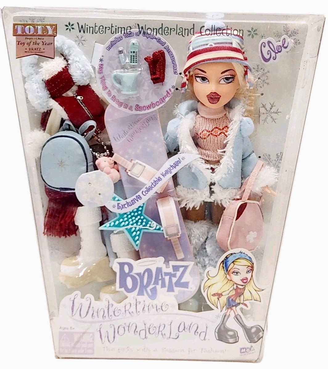 洋楽 BRANIKALD / Winterkald Bratz Wintertime Wonderland Doll, Cloe, Exclusive Keychain, Vtg