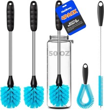 Bottle Brush Set, Long Handle Stainl Steel Bottle Cleaner Brush