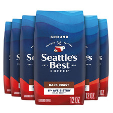 Seattle  S Best Coffee, Dark Roast Ground Coffee, 6Th Ave Bistro, 100 Arabica, 6
