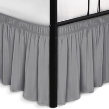 Biscaynebay Wrap Around Bed Skirts with Split Corners for Queen Beds 14 Drop,...