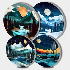 Desert Night Burner Covers for Gas Stove Burners,8 Inches and 10 Inches,Morni...