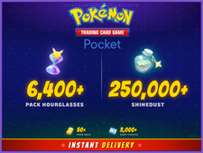  FAST Pokemon TCG Pocket PTCGP 6400 Pack Hourglass  50 Pokegold Instant