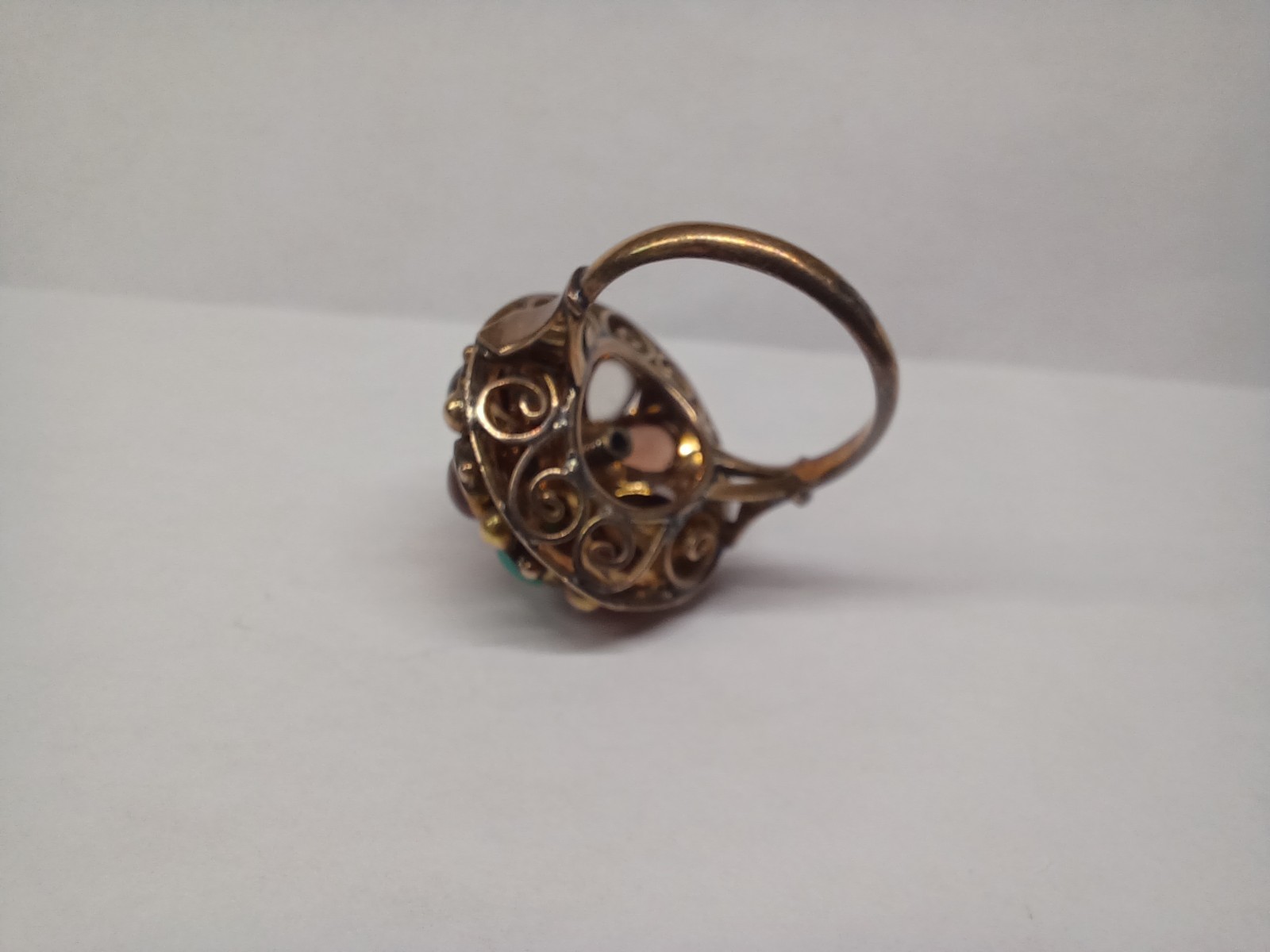 Vintage 10k Ruby and Gemstone Ring - image 7