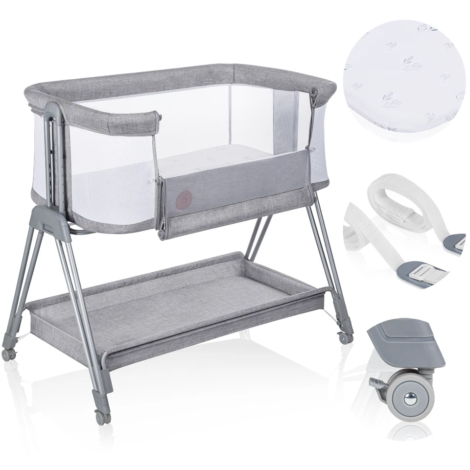 Lit d'appoint LIONELO Luna un lit d'appoint portable avec matelas