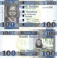 South Sudan 100 pounds 2019 P-15b UNC