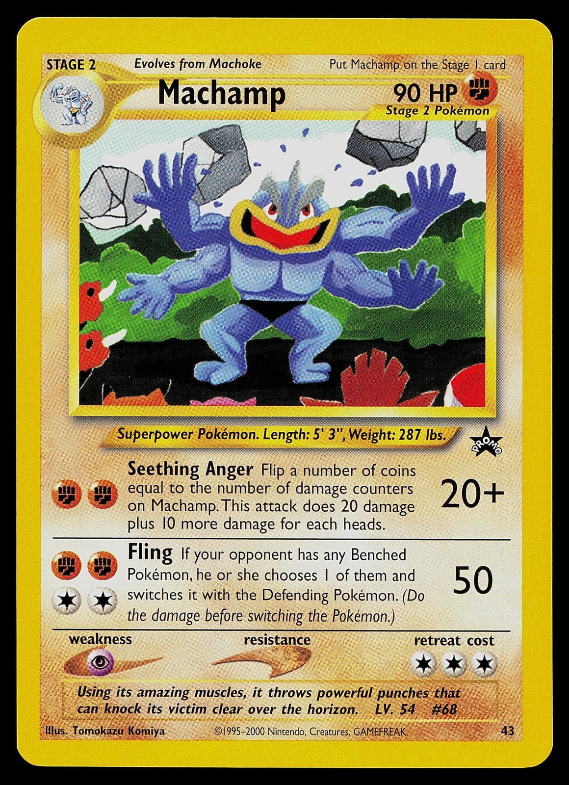 Pokemon Card - Machamp WoTC Black Star Promo 43