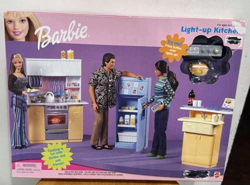 Vintage Barbie Playset Light up Kitchen, NRFB, Rare,  1999