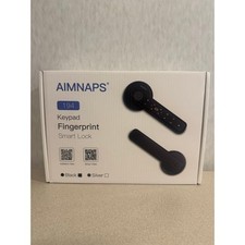 AIMNAPS 194 Keypad Fingerprint Smart Lock Lever Door Handle Keyless Entry Black