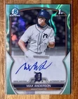 Max Anderson 2023 Bowman Draft 1st Chrome Prospect Auto Aqua Lava Refractor /199