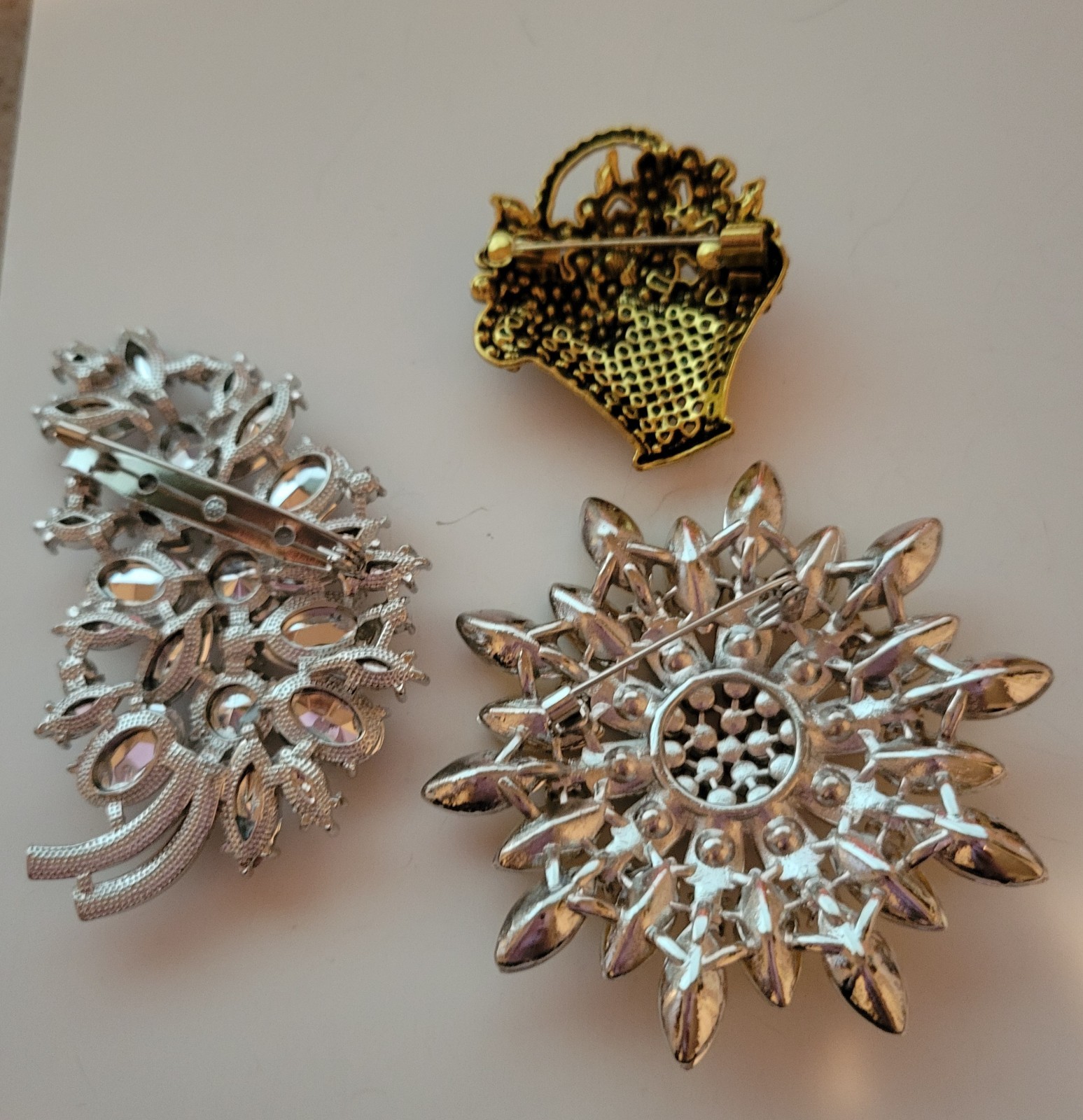 Beautiful Spring Rhinestone Yellow Multicolor Flo… - image 3