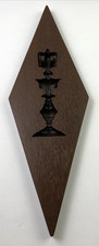 VINTAGE MCM BURWOOD CHESS PIECE WALL DECOR ART 1960S MADE IN USA