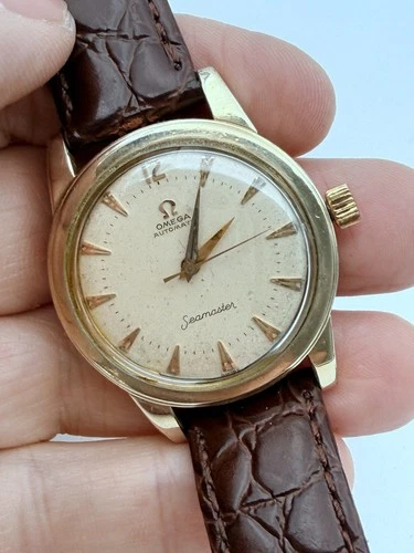 1957 Omega Seamaster Automatic Cal. 500 ORIGINAL DIAL GOLD FILLED 35MM RUNS