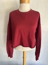 COLSIE 2021 Women's Red Long Sleeve Midriff Crop Top Sweatshirt Size Small