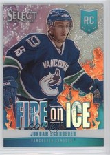 2013-14 Panini Select Fire on Ice Rookies Blue Prizm 25/25 Jordan Schroeder 0c3