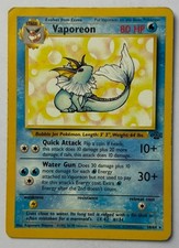 Vaporeon 28/64 Jungle Pokemon Card 1999 WOTC Vintage