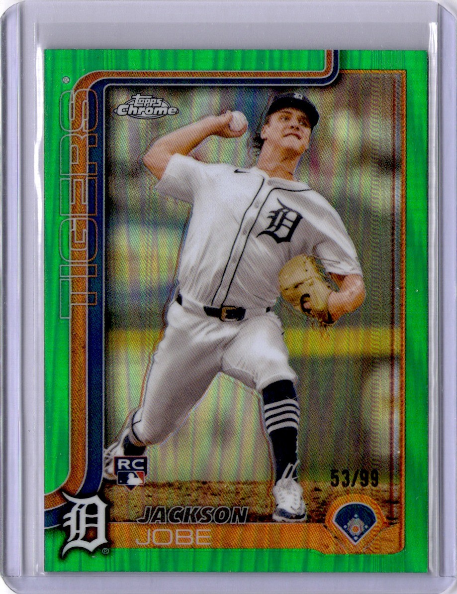 2025 Topps Chrome #249 Jackson Jobe Green Refractor #/99