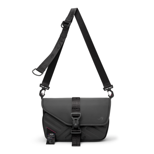 ASUS ROG Slash Sling Bag 4.0, Black, Crossbody Gaming Shoulder Bag