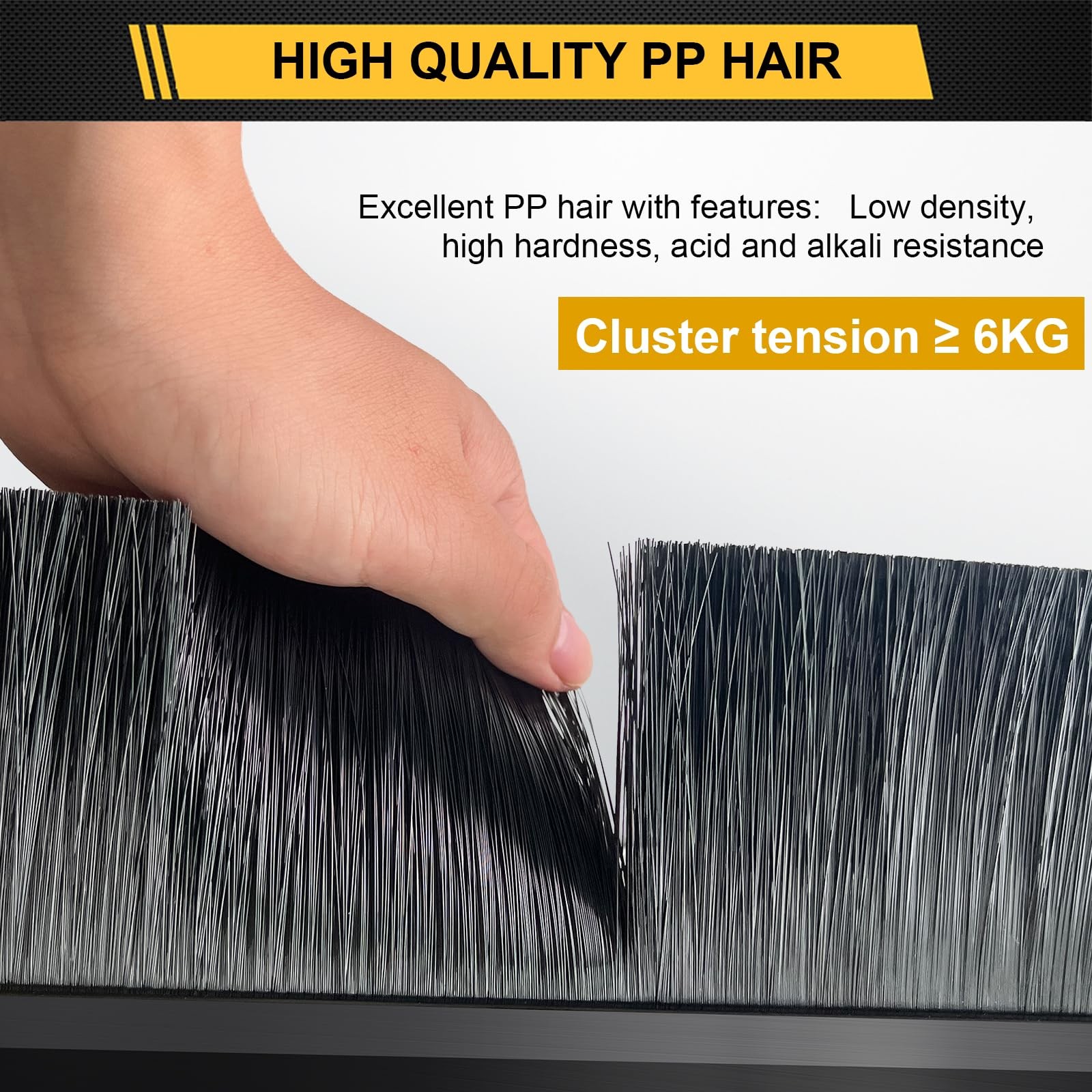 8-Pack Garage Door Brush Seal – CEPIA Black Bottom Sweep – Roll-Up Door Strip...