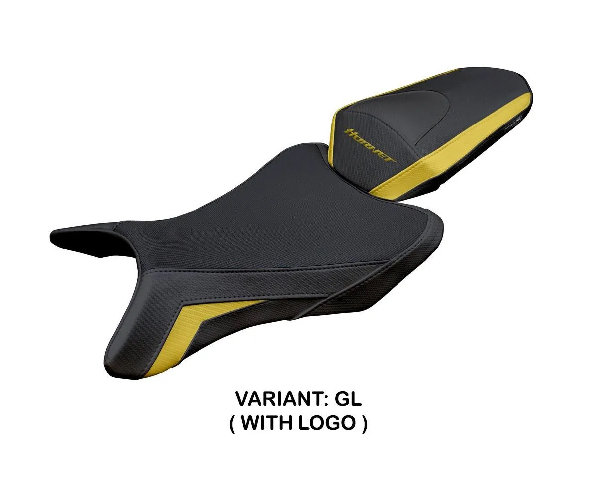 Seat cover Manuel Gold GL + logo Tpz compatible HONDA CB 1000 HORNET 2025 2026