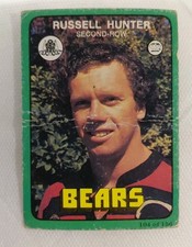 1978 SCANLENS RUGBY LEAGUE Russell Hunter Card #104 North Sydney Bears 