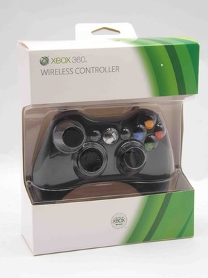 Original Microsoft Xbox 360 Wireless Controller Schwarz in OVP - SEHR GUT