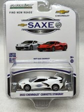 Greenlight 1:64 2022 Chevrolet Corvette Stingray - MATT SAXE CHEVROLET White