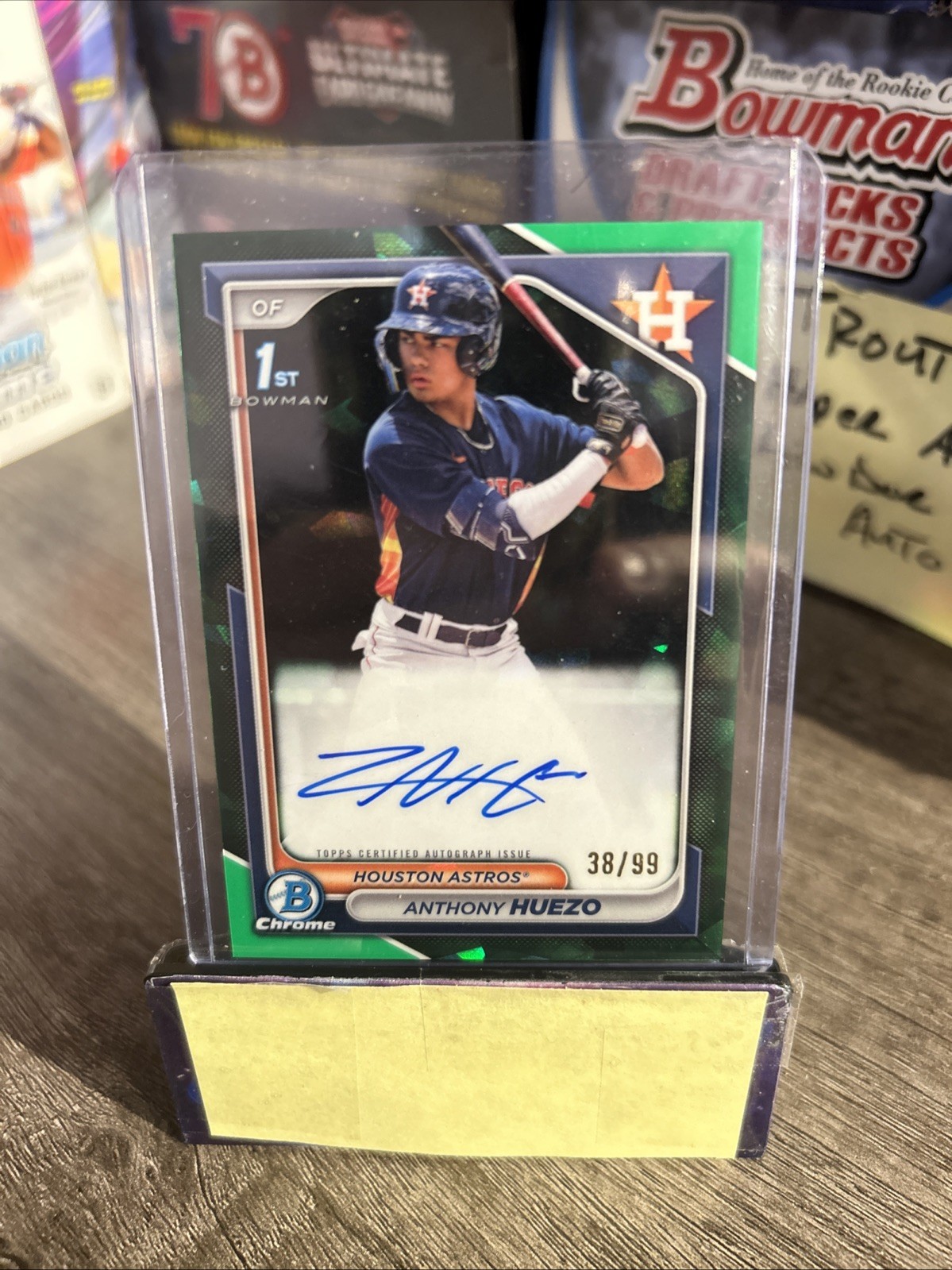 2024 Bowman Sapphire 1st Prospects Anthony Huezo /99 Green Sapphire Auto