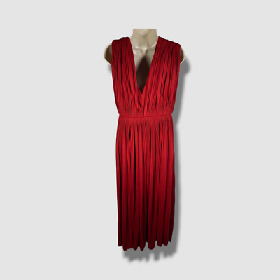 $3890 Alaia Women's Red JERSEY FLUID DRESS Size 42 | eBay