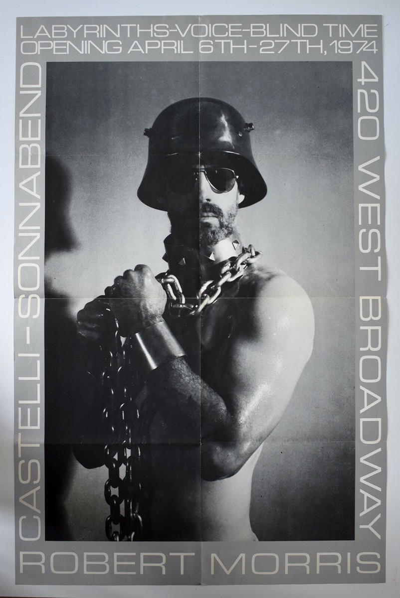 Robert Morris, The labyrinths-Voice. Original exhibition poster