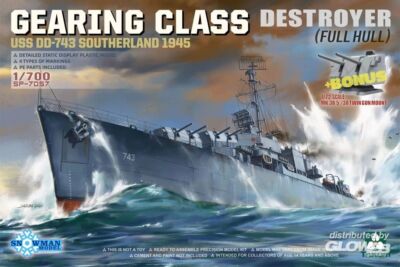 Takom Snowman Model SP-0757 Gearing Class Destroyer USS DD-743 Southerland 1945 