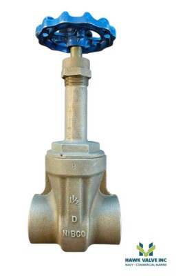 NIBCO 1-1/2 Rising CL-125 Bronze Soldered Ends Wedge Gate Valve (S-111) NJ0500C