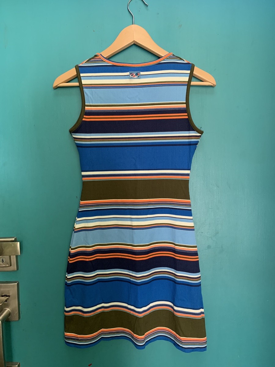vtg Christian Lacroix Horizontal Striped Fitted Tank Top Dress sz s | eBay
