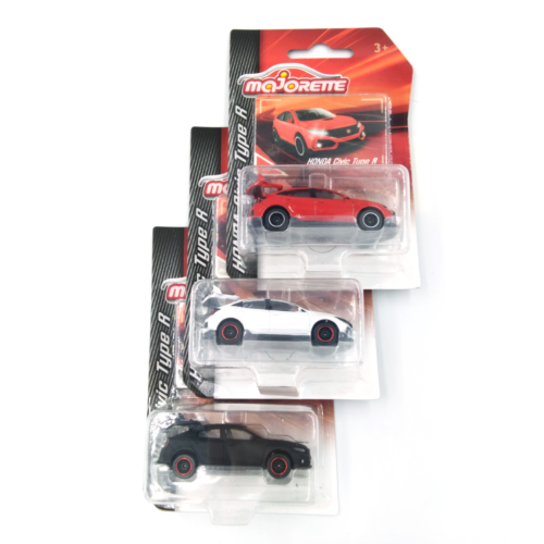 3 piezas Majorette Honda Civic Type R coche modelo diecast juguetes para niños colección  - Imagen 1 de 8