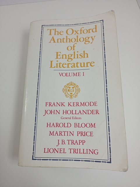 Oxford Anthology of English Literature Vol 1 Paperback Edition  