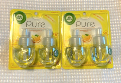 Air Wick Sparkling Citrus Fragrance Pure Scented Oil Air Freshener Refills 2-2pk