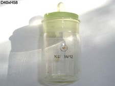 3Pc  Vintage Laboratory Glass weighing bottles 40x58mm