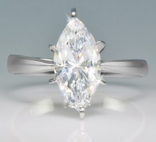 2.5 ct Marquise Ring Extra Brilliant CZ Sterling Silver Size 8