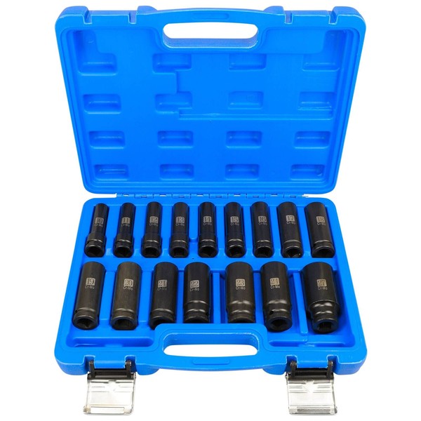 Schlagschrauber NüSse SteckschlüSsel Set Schlagnuss Stecknuss Satz 10-27Mm Cr-Mo-image